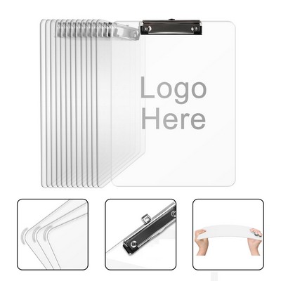 Custom Office School A4 Arcylic Clear Clipboard