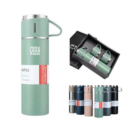 Stainless Steel Insulated Tumbler Gift Set w/ Three Lids
