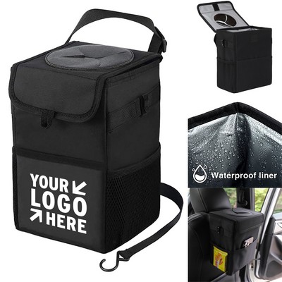 Collapsible Car Trash Can w/ Leakproof Liner