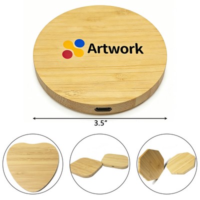 Eco-Friendly 15W Bamboo Wireless Charger