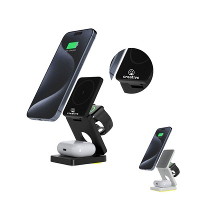 3" 1 Foldable Magnetic Wireless Charger Stand