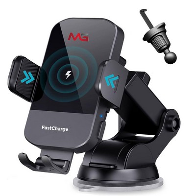 15W Fast-Charge Wireless Car Phone Holder