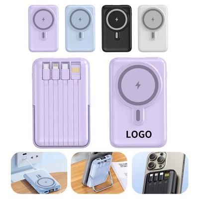 Magnetic 10000mAh Portable Charger Featuring LED Display