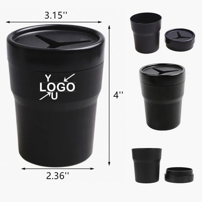 Compact Leakproof Car Waste Bin with Lid