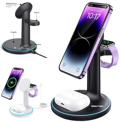 3-in-1 Magnetic Wireless Charger Stand
