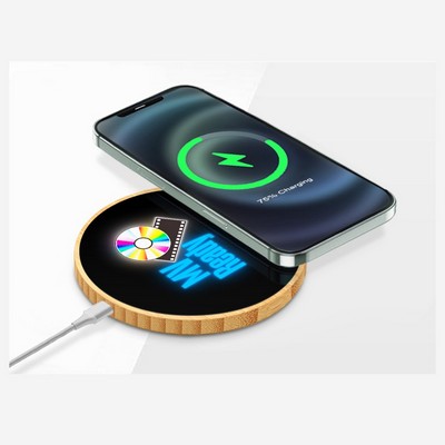 BAMBOO LIGHT-UP WIRELESS CHARGER *15W Fast Charge*